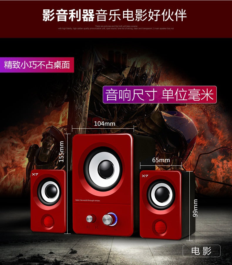 Mini enceinte Bluetooth X7 pour ordinateur et téléphone
