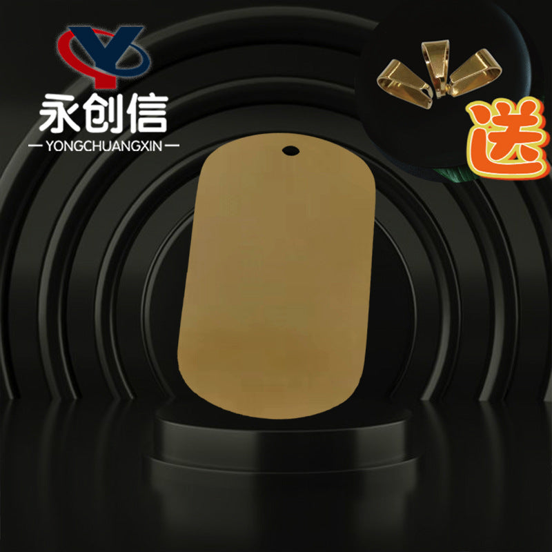 Plaque pendentif militaire en acier titane, gravure personnalisable