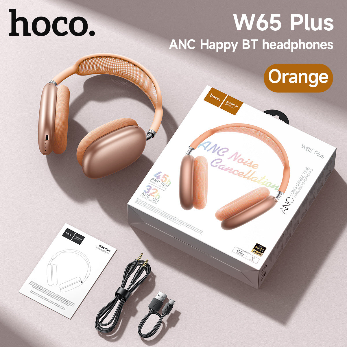 Casque Bluetooth ANC à réduction de bruit active